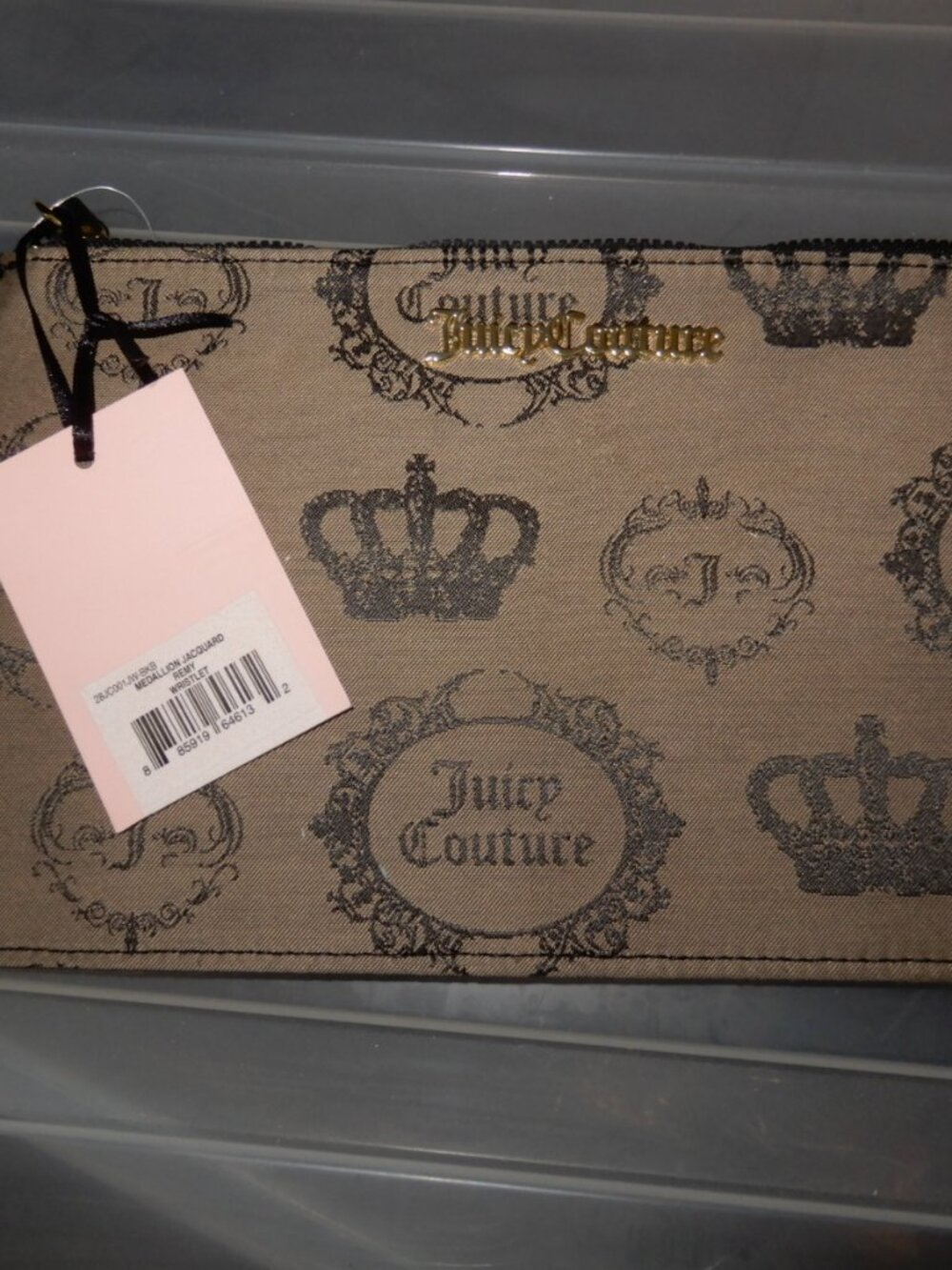 Juicy Couture Wristlet Clutch Medallion Jacquard REMY NWT